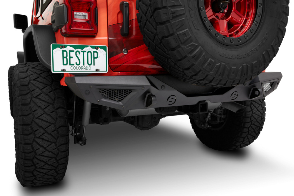 HighRock 4x4™ Granite Series Rear Bumper Jeep 2018-2022 Wrangler JL; Rear